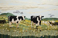 Cows in farm livestock landscape animal.