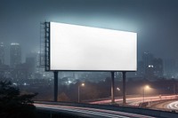 Blank white billboard sign
