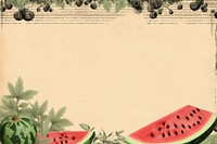 Watermelon border backgrounds fruit plant.