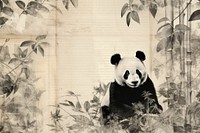 Panda border wildlife animal mammal.