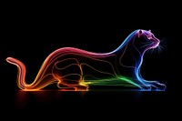 Animal border neon light line. AI generated Image by rawpixel.