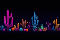 Cactuses border outdoors nature purple. 