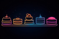 Cakes border dessert light line. AI generated Image by rawpixel.