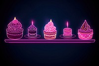 Cakes border dessert cupcake candle. AI generated Image by rawpixel.