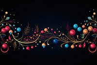 Christmas decorations border pattern art illuminated. AI generated Image by rawpixel.