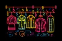 Clothes border neon line illuminated. AI generated Image by rawpixel.
