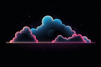Clouds border night sky illuminated. AI generated Image by rawpixel.