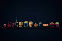 Fast food border line disposable hamburger. AI generated Image by rawpixel.