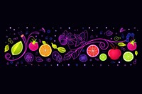 Fruit border pattern purple plant. AI generated Image by rawpixel.