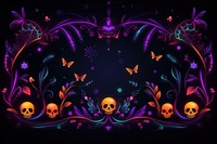 Halloween border pattern purple art. AI generated Image by rawpixel.