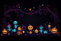 Halloween border anthropomorphic jack-o'-lantern representation. AI generated Image by rawpixel.