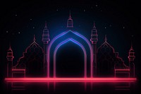 Ramadan border architecture building light. AI generated Image by rawpixel.