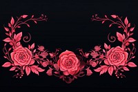 Rose border pattern flower plant. AI generated Image by rawpixel.