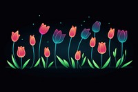 Tulips border outdoors flower plant. AI generated Image by rawpixel.