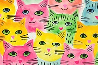  Cat backgrounds pattern drawing. AI generated Image by rawpixel.