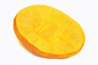 Gold coin food white background electronics.