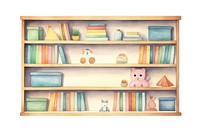 Bookshelf furniture bookcase intelligence. AI generated Image by rawpixel.