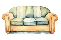 Couch furniture armchair white background. AI generated Image by rawpixel.