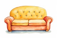 Sofa furniture chair white background. AI generated Image by rawpixel.