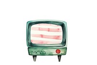 Television white background electronics technology. AI generated Image by rawpixel.