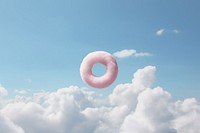 Donut shaped cloud in the sky outdoors nature doughnut.