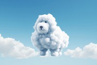 Dog shaped as a cloud sky outdoors nature.