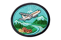 Airport airplane badge transportation.