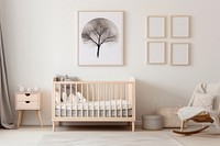 Cozy baby room furniture nursery crib.