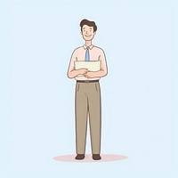 Teacher standing cartoon adult. AI generated Image by rawpixel.