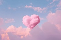Heart shaped as a cloud sky outdoors nature.