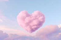 Heart shaped as a pink cloud pattern in the pink sky background outdoors nature tranquility.