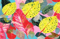  Leaf pattern backgrounds painting. AI generated Image by rawpixel.