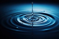 Drop of water ripple blue backgrounds. AI generated Image by rawpixel.