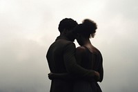 Black people silhouette portrait outdoors. AI generated Image by rawpixel.