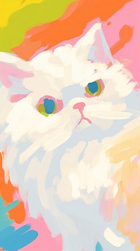 Persian cat painting art backgrounds.