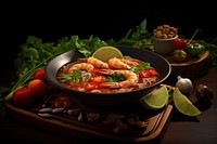 Tom Yum Goong food seafood meal. AI generated Image by rawpixel.