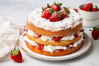 Victoria Sponge Cake strawberry cream cake.