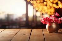 Chinese new year table wood flower. AI generated Image by rawpixel.