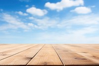 Blue sky and cloud wood backgrounds hardwood. AI generated Image by rawpixel.