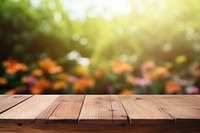 Flower garden table wood architecture. AI generated Image by rawpixel.