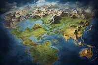 A world map outdoors nature space. AI generated Image by rawpixel.