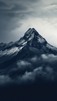  Black mountain outdoors nature cloud. AI generated Image by rawpixel.