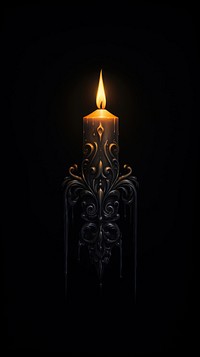 Candle black spirituality illuminated. AI generated Image by rawpixel.