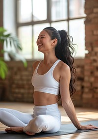 Sports yoga stretching adult.