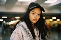 Asian woman at airport photography portrait fashion.