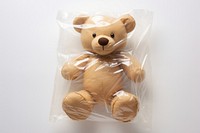 Teddy bear plastic toy bag.