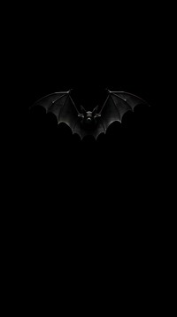  Bat black monochrome darkness. AI generated Image by rawpixel.