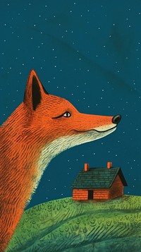 A fox outdoors animal mammal.