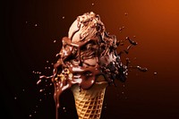 Melting chocolate icecream food dessert freshness. AI generated Image by rawpixel.