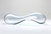 3d transparent glass style of abstract curve shape simplicity porcelain science.